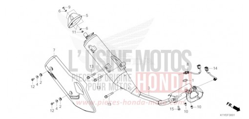 SILENCIEUX D'ECHAPPEMENT (WW125A/S) WW125SS de 2025